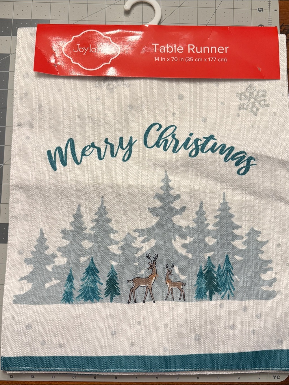 14 x 70 inch Christmas / Holiday Season Table Runner Christmas Decor Belk Teal